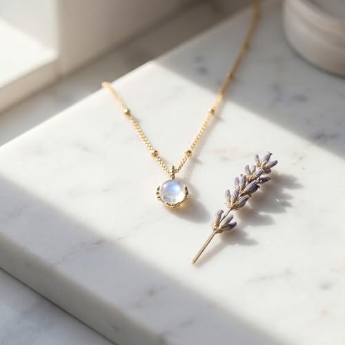 18K Gold Plated Dainty Necklace for Women, Cubic Zirconia Pendant, Tarnish Resistant Hypoallergenic Jewelry, Fashion Women Accessories - color: Gold