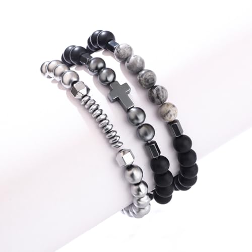 Vintage Stackable Bead Bracelet Set For Men Women Handmade Bohemian Style Multilayer Adjustable Elastic Bead Bracelet Fashion Punk Jewerly Gift - style: Style 4