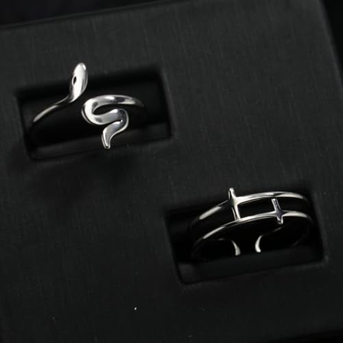 Loqimu 6 Pack Silver Midi Rings Stainless Steel Stackable Rings for Women Open Knuckle Rings Set Wide Irregular Finger Rings for Teen Girls Hug Geometric Fashion Rings Aesthetic Jewelry Gift - color: Silver 2