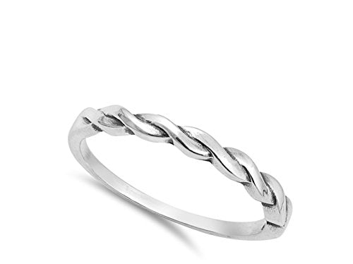 CHOOSE YOUR COLOR Sterling Silver Infinity Knot Ring - color: sterling-silver