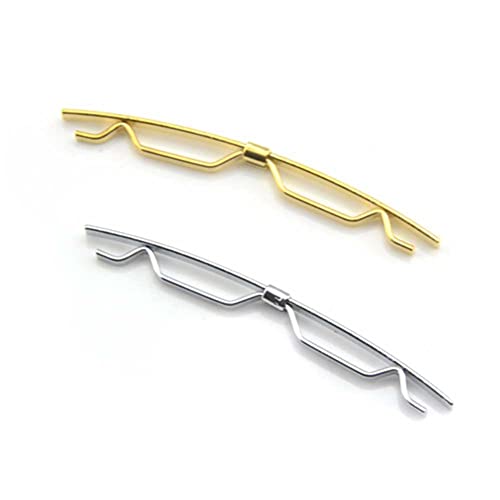 2 Pcs Metal Tie Collar Bar Pin Necktie Tie Clip Shirt Collar Clip Collar Pin Accessories for Men (Gold and Silver)