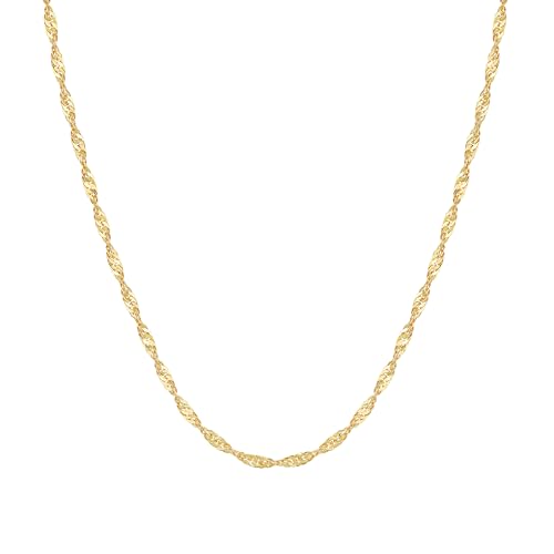 Dainty Sterling Silver Plated Diamond Choker Necklace for Women | Layered Created Diamond Pendent Necklace Set Non Tarnish, Stackable Cuban Chain Choker Jewelry - color: Gold-01