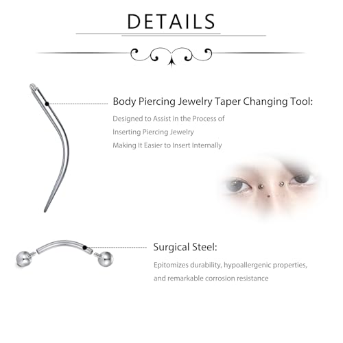 D.Bella 16G Eyebrow Piercing Jewelry Daith Rook Earrings Stianless Steel Internal Thread Curved Barbell Vertical Labret Lip Belly Ring Snug Tragus Piercing 8mm/10mm/12mm - color: gold