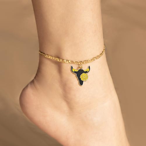 Cow Gold Plated Enamel Pendants Metal Animals Charms Pendant for Earrings DIY Jewelry Making Necklace Bracelet Keychain Craft Findings - color: C
