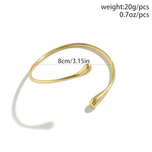 Todenb Upper Arm Cuff for Women Minimalist Adjustable Arm Band Gold Silver Arm Cuff Multi-Layer Arm Bracelet Upper Arm Jewelry - color: Gold Chunky