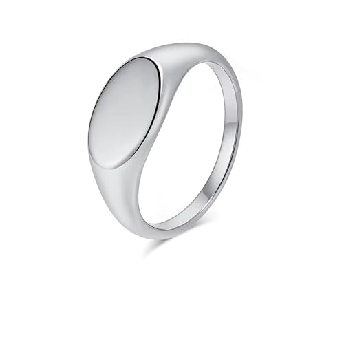 Personalized Women's Oval Signet Ring - Custom Engraved Ring For Ladie's - Signet Wedding Band - Initials or Monogram Engraved Free - Ships From USA