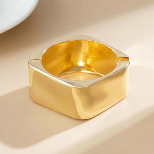 CJIAYUJEW 3Pcs Big Chunky Gold Bangle for Women Silver Cuff Wide Bracelet Trendy Teardrop Wire Irregular Minimalist Jewelry - style: B-Gold