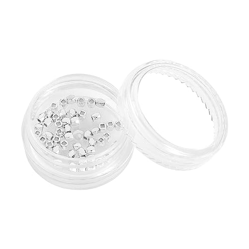 Silver Plated Faceted Spacer Beads 2x2mm 50pcs for Jewelry Making Findings Non Tarnish - color: Silver, size: 2x2mm Faceted