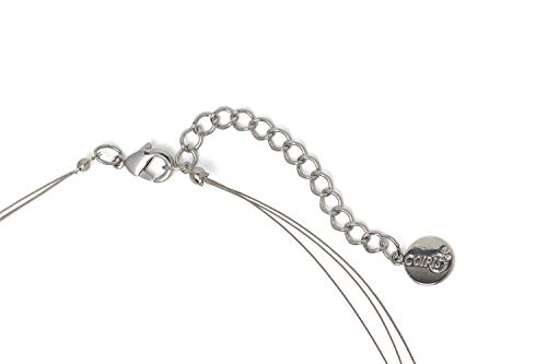 Coiris 3 Layers Illusion Wire Beaded Statement 19.5" Necklace for Women - color: N0005-Sky Blue