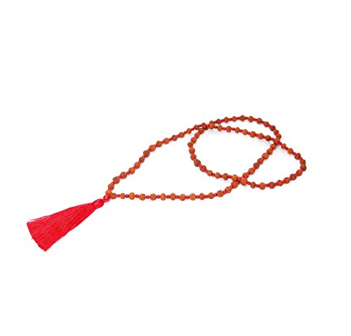 Seed Beads Necklace - Tear's of Shiva (Red) - color: Red