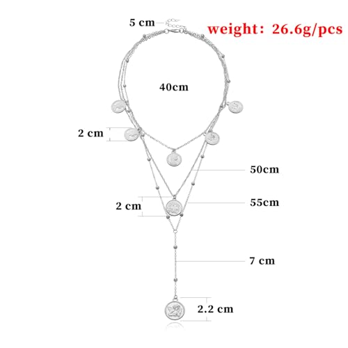 FOTN Chunky Gold Layered Necklaces for Women, 14K Dainty Layering Necklaces Fashion Jewelry