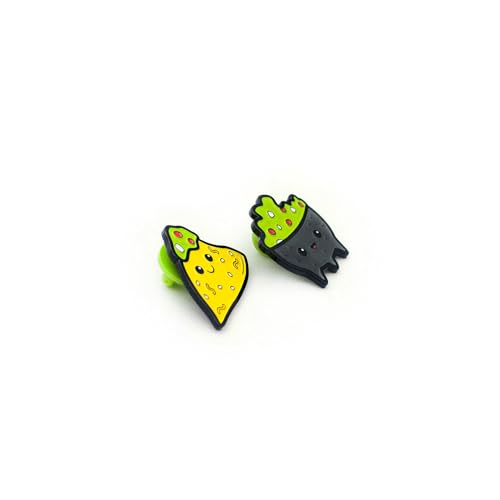 Enamel Pin Set (2 Pins Per Set) for Backpack, Bag, Lapel, Kawaii Button Collector - style: Chip & Guac