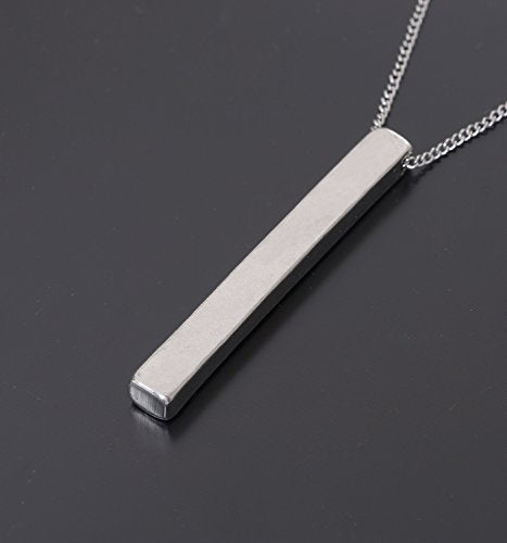 JYJ Women's Layered Long Necklaces for Women Double Layers Choker Necklace Hammered Bar Pendant Necklace for Summer