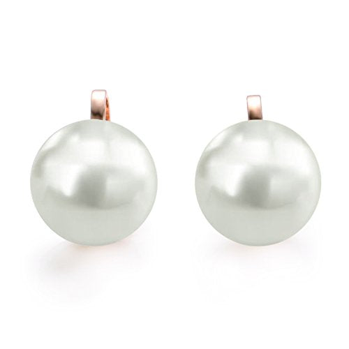 Yoursfs 10mm Tiny Pearl Clip On Earrings for Women 18K Gold Plated Faux Pearls Bridal Earring Fashion Wedding Jewelry - color: White Pearl