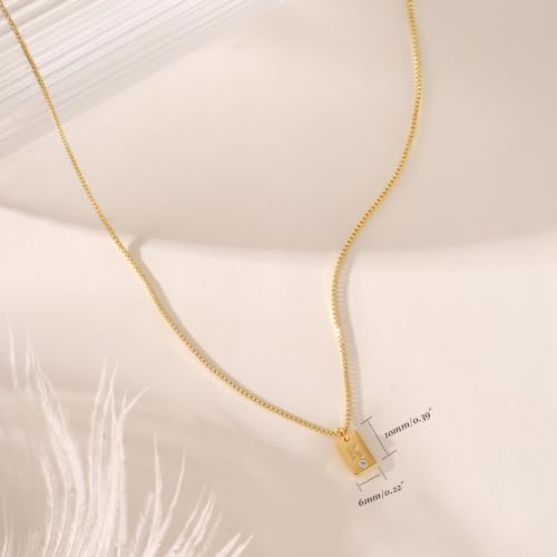 Initial Necklace for Women, Dainty 14K Letter Gold Necklace Choker Name Necklaces Simple custom Initial Necklaces for women Personalized gold Jewelry Gift - color: D