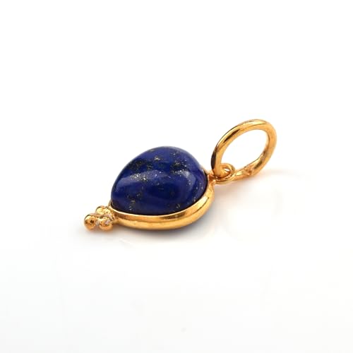 Natural Lapis Gold Charm & Pendant