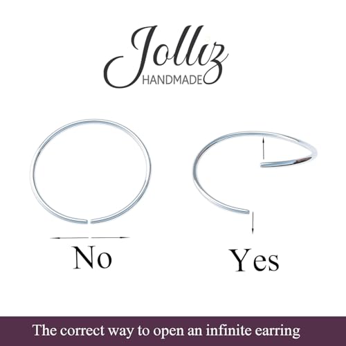 Jolliz Beaded Nose Rings Hoops – 24 Guage Nose hoops Handmade with Classic Design, Hypoallergenic Nose Rings for Women, Nose Piercings for Stylish Everyday Wear - color: Silver