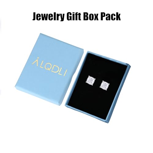 925 Sterling Silver 2-4 Carat Lab Simulation-Diamond Stud Earrings 5A Cubic Zirconia Stud Earrings Hypoallergenic White Gold Plated, Perfect Jewelry Gifts - style: Cushion Cut 7MM
