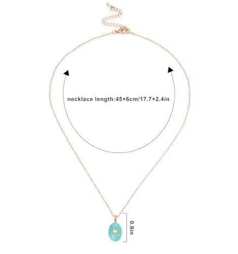 Natural Stone Necklaces Rhinestones Gemstone Necklace Adjustable Pendant Necklaces for Women - color: Blue
