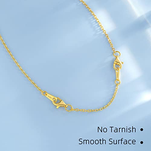 925 Sterling Silver Necklace Extender Gold Necklace Extender Gold Chain Extenders for Necklaces 2", 3", 4" Inches - color: Gold, size: 2 3 4 inch