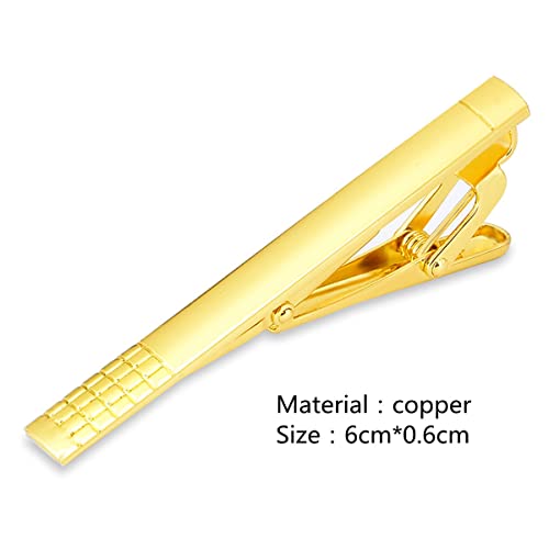 Gold Tone Regular Tie Clips Men-Skinny Tie Bar Suitable for Wedding Anniversary Business Meetings and Daily Life Necktie Accessories - style: one line