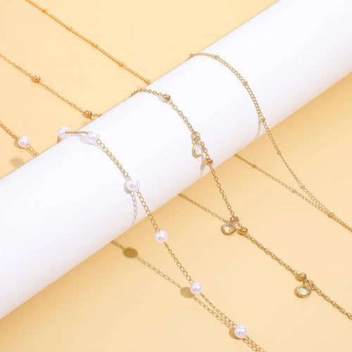 Waist Chains for Women 14K Gold Plated Adjustable Layered Belly Chain Dainty Cuban Waist Beads Body Chain Bikini Beach Jewelry Belts Gifts - color: Gold04