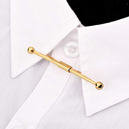 Necktie Tie Clips Collar Bar Shirt Collar Stay Tie Pins Cravat Clip Jewelry Accessories for Men Silver Gold Black Tone - color: 3PCS/Set