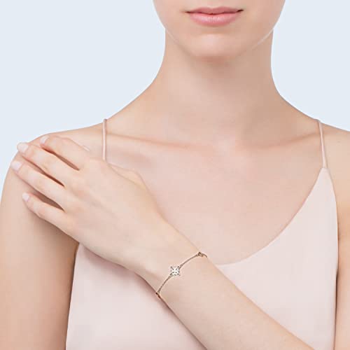 FLYOW 925 Sterling Silver Good Luck Irish Jewelry Triquetra Trinity Celtic Witches Knot Bracelet for Women - color: Silver