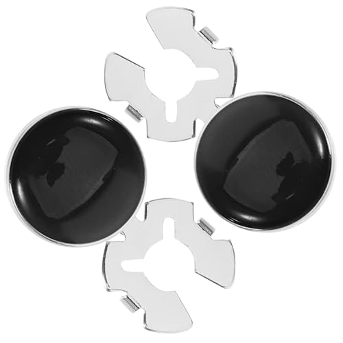 Black Stud Cufflinks 24 Pcs Round Metal Button Covers for Men Dress Shirts | Classic round stud cufflinks set for formal wear, tuxedo suits, and groomsmen accessories.