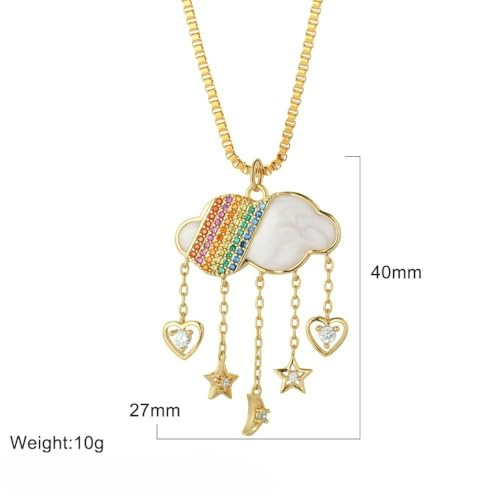 925 Sterling Silver Sun and Moon Necklace Pendant Star Necklace Set Sun moon pendant necklace twitches necklace sun and moon Necklaces and Cloud Sun and Moon Jewelry for Women, - color: NK008G4AC220089G6
