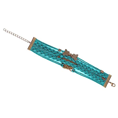 Boho Sunflower Gifts Sunflower Leather Bohemian Bracelet Birthday Gifts for Women Teens Granddaughter Wife Daughter Mom Friendship Bracelets for Her - color: Butterfly