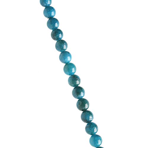 Natural Stone Beads Blue Apatite 6mm Polished Round Smooth Gemstone Beads for Jewelry Making 15 Inch(Blue Apatite,6mm) - color: Blue Apatite, size: 6mm