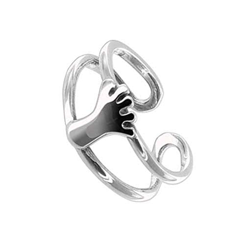 Gem Avenue 925 Sterling Silver Toe Rings Collections – Beach, Celtic, Heart, Dolphin, Flower & More Designs for Women – Elegant Adjustable Summer Jewelry - style: Style 8