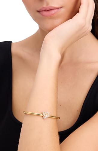 kate spade new york Double Knot Pave Hinged Bangle - color: Pave Gold