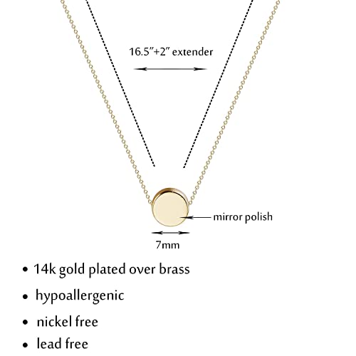 Valloey Rover Gold Necklaces for Women | Dainty 14K Gold/Sterling Silver Plated Cubic Zirconia Star Moon Pendant Necklaces Twist Rope Chain Simple Jewelry for Women - style: Gold-dot