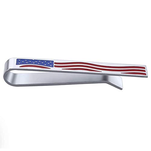 HAWSON 2 inch/ 2.2 inch Tie Clip for Men, Novelty Tie Bar Clip for Men and Boys, Interesting Tie Clip for Party - color: Americal Flag