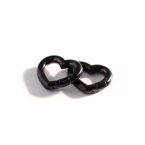 1Pc Oval Spring Clasps Clips Connector Rings for Keychain DIY Crafts (Black-D) - color: Black-D