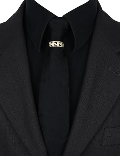 Sparkling Crystal Men's Neck Tie Ring Tie Clasp Necktie Clips Holder Tie Accessories with Box for Wedding Jewelry Gift - style: Gold Clips with Hollow Square