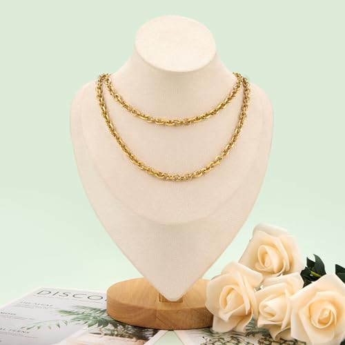 UMAOKANG Gold Cable Chain for Jewelry Making Stainless Steel Bulk Chains | 5 Meters Permanent Jewelry Chains Diamond Cut PVD Gold Plating Link Chain on Spool with Jump Rings Lobster Clasps - color: 1.6 Gold Cable