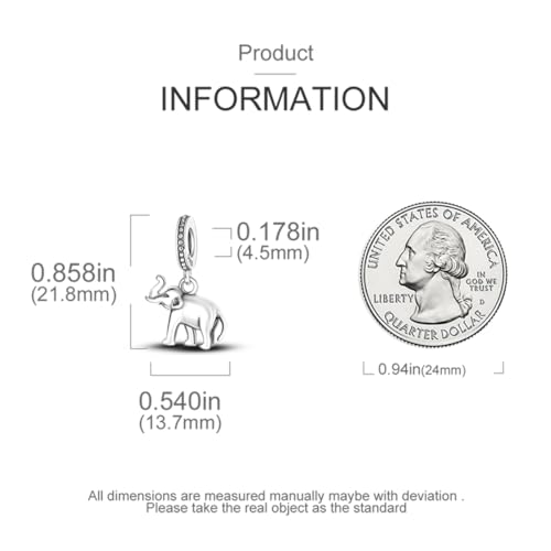 925 Silver Charm for Bracelets Animal Pet Insect Series Women Jewelry Gift - color: Silver Elephant