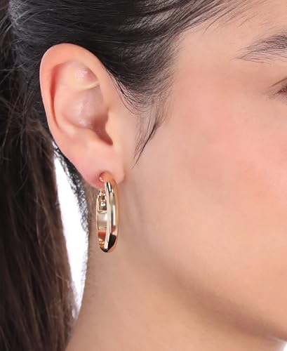 Anne Klein Women's Hoop Earrings, Layered Statement Fashion Jewelry for Everyday and Evening Wear - color: Gold