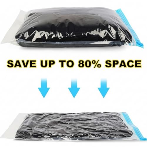 Roll Up Vacuum Storage Bag, No Eeed For Pump, Saves Space, Travel Compression Bag, Luggage, Wardrobe Organization