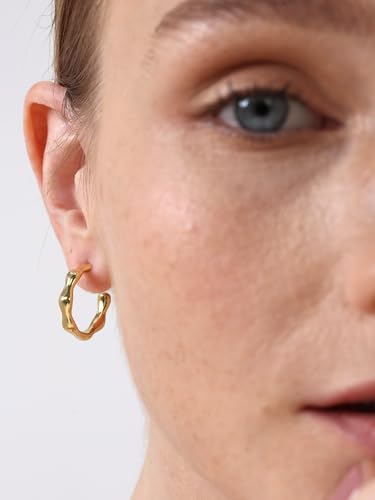 Green Crystal huggie gold hoop earrings for women Girls,14K Gold Plated with 925 Sterling Silver Post color Cubic Zirconia dainty cute Earrings| CZ Stud Earring - color: Bamboo Gold