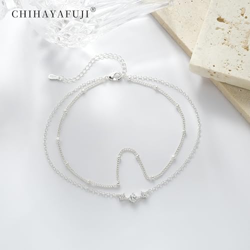 Sterling Silver Ankle for Bracelets Women 14K Gold Waterproof Layered Stackable Chain Sparkling Zircon Adjustable Non Tarnish Anklet Bracelet for Summer Beach Jewelry Gift - color: SilverA