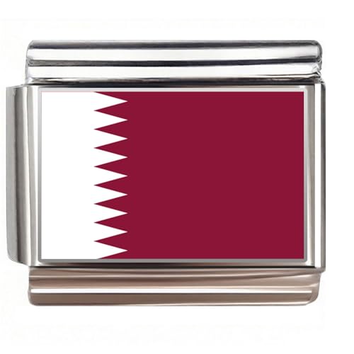 Italian Bracelet Charm,9mm,United Arab Emirates,Country & Culture > Flag - color: Qatar