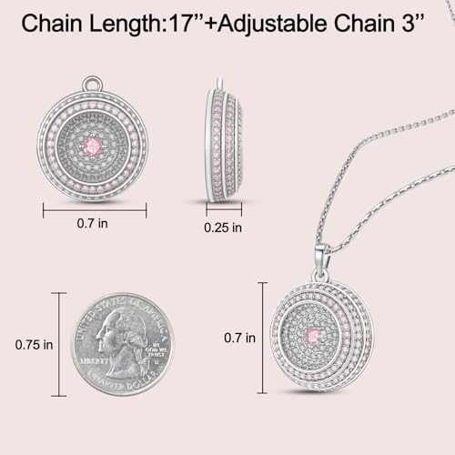 Ahiller Women's Necklace, Dainty Pendant Choker, Adjustable Chain | Heart Initial & Round Pendants, Daily Necklace,17-21" Adjustable Necklaces, Trendy Minimalist Jewelry, Stainless Steel Chain - color: XW-Silver, style: Other Shapes - Multi-Color