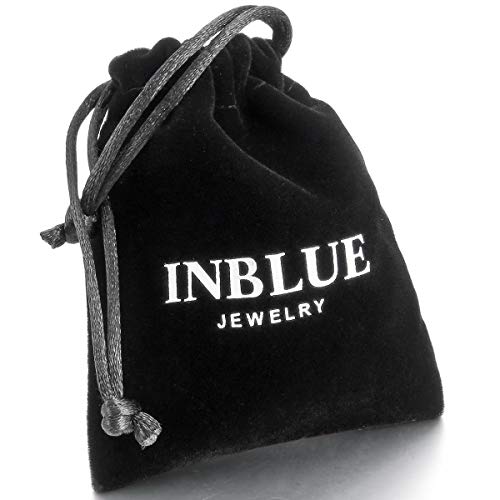 INBLUE 6MM Wide Chain Necklace for Men Women Stainless Steel Cuban Link Chain Necklaces Water Resistant Thick Metal Foxtail Chains (3 Colors - Silver Black Gold, 21.6 Inch Long) - color: Silver