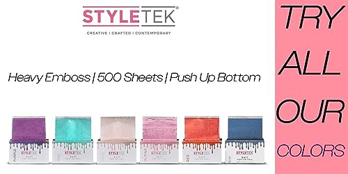 STYLETEK, Silver Case Pack Pop-Up Foil, 12 Boxes Heavy Emboss, 6000 sheets