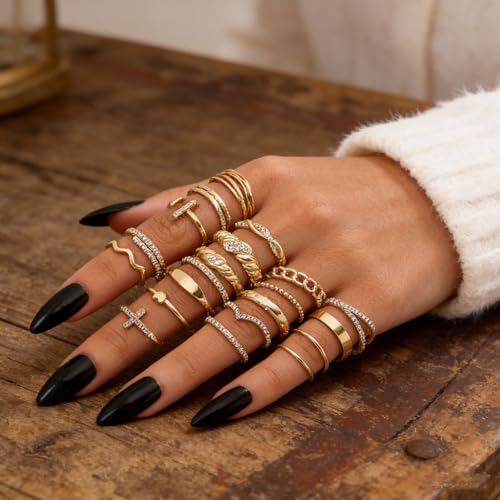 1 Set Practical Sparkling Stackable Opening Rings Geometric Rings Alloy Texture Suitable for Dating and Parties Wear