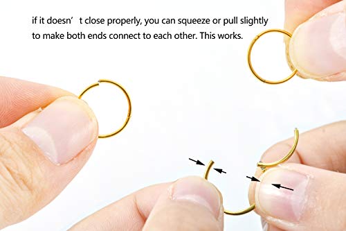 HQLA 16G Surgical Steel Hinged Clicker Segment Nose Rings Hoop Helix Cartilage Daith Tragus Sleeper Earrings Body Piercing for women 6mm 8mm 10mm 12mm 14mm - style: 16G - Rose Gold - (6mm-14mm) - 10Pcs
